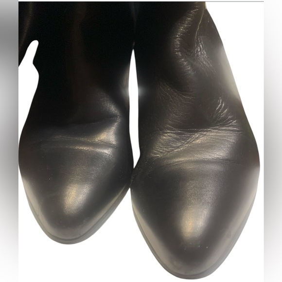 Italian Leather Boots - Black - 2.75” Heel - Top can be Cuffed or Not - Size 7 - Picture 5 of 7